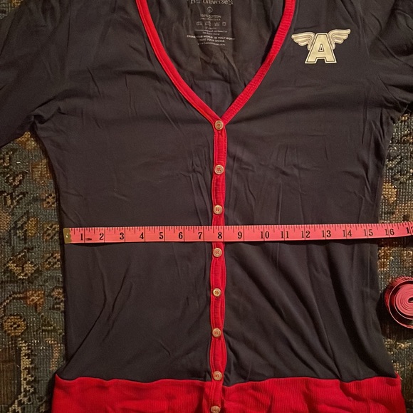 Her Universe Marvel Captain America Officially Licensed Cardigan Sweater in Navy - Picture 6 of 7